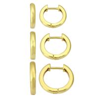 Brass Huggie Hoop Earring, Round, gold color plated, fashion jewelry & for woman, golden 