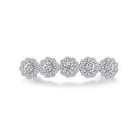Alligator Hair Clip, Brass, Flower, platinum color plated, micro pave cubic zirconia & for woman 