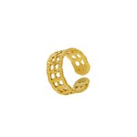 Stainless Steel Finger Ring, 304 Stainless Steel, 18K gold plated, adjustable & for woman & hollow 