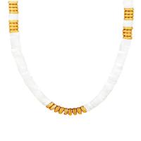 Lampwork Jewelry Necklace, 304 Stainless Steel, with Lampwork, with 2.75inch extender chain, real gold plated, fashion jewelry & for woman Approx 13.78 Inch 