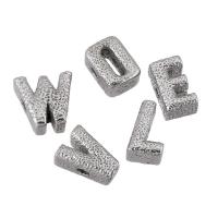 Stainless Steel Beads, 316 Stainless Steel, Alphabet Letter, DIY original color Approx 1mm 