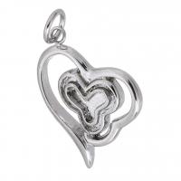 Stainless Steel Heart Pendants, 316 Stainless Steel, DIY & hollow, original color Approx 4mm 