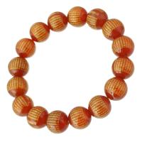 Gemstone Bracelets, printing, Natural & fashion jewelry & for woman, orange .4 Inch 