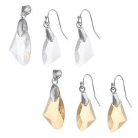 Crystal Jewelry Sets, 316 Stainless Steel, pendant & earring, with Crystal, 2 pieces & fashion jewelry & for woman 