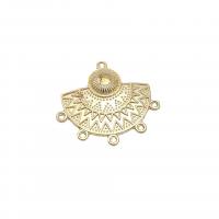 Zinc Alloy Charm Connector, Fan, KC gold color plated, DIY & 1/5 loop Approx 