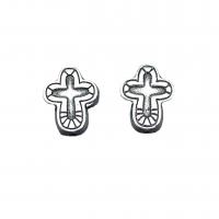 Zinc Alloy Jewelry Beads, Cross, antique silver color plated, vintage & DIY Approx 