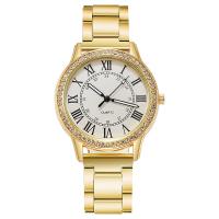Women Wrist Watch, Zinc Alloy, with Glass & 304 Stainless Steel, waterproofless & Chinese movement & with roman number & for woman & luminated & with rhinestone Approx 9.25 Inch 