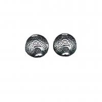 Zinc Alloy Jewelry Beads, Flat Round, antique silver color plated, vintage & DIY Approx 