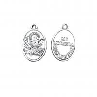 Zinc Alloy Jewelry Pendants, Oval, antique silver color plated, vintage & DIY Approx 