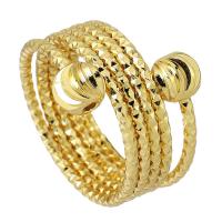 Палец кольцо-латунь, Латунь, плакирован золотом, ювелирные изделия моды & Женский, размер:5.5, продается PC
