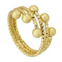 Палец кольцо-латунь, Латунь, плакирован золотом, ювелирные изделия моды & Женский, размер:6.5, продается PC