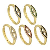 Cubic Zirconia Micro Pave Brass Finger Ring, gold color plated, fashion jewelry & micro pave cubic zirconia & for woman US Ring 