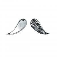 Zinc Alloy Charm Connector, Wing Shape, antique silver color plated, vintage & DIY & 1/1 loop Approx 