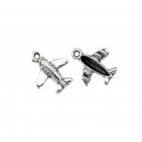 Zinc Alloy Jewelry Pendants, Airplane, antique silver color plated, vintage & DIY Approx 