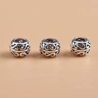 Sterling Silver Spacer Beads, 925 Sterling Silver, Antique finish, DIY & hollow Approx 4.2mm 