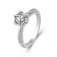 Anilo de dedo de latón, metal, chapado en platina real, ajustable & para mujer & con diamantes de imitación, Vendido por UD