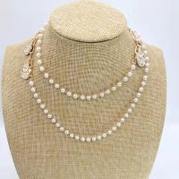 Zinc Alloy Glasses Chain, with Plastic Pearl, anti-skidding & for woman, golden Approx 85 cm 
