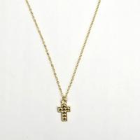 Zinc Alloy Necklace, Cross, fashion jewelry & for woman, golden Approx 45 cm 
