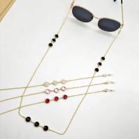 Messing Brillenkette, mit Kristall, Anti-Skidding & für Frau, keine, Länge:ca. 75 cm, verkauft von PC