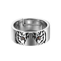 Палец кольцо-латунь, Латунь, ювелирные изделия моды & Мужский, серебряный, продается PC