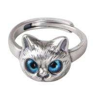 Harz Finger Ring, Messing, mit Harz, Modeschmuck & für Frau, Silberfarbe, verkauft von PC