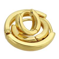 Brass Huggie Hoop Earring, gold color plated, fashion jewelry & for woman, golden 