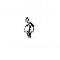 Zinc Alloy Jewelry Pendants, Music Note, antique silver color plated, vintage & DIY Approx 