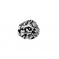 Zinc Alloy Animal Beads, Lion, antique silver color plated, vintage & DIY Approx 