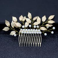 Peignes décoratifs, alliage de zinc, avec perle de plastique, bijoux de mode & pour femme, plus de couleurs à choisir Vendu par paire