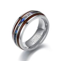 Men Stainless Steel Ring in Bulk, 304 Stainless Steel, with Shell, plated, polished & for man, 8mm [
