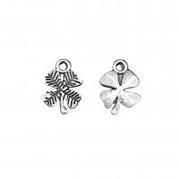 Zinc Alloy Clover Pendant, Four Leaf Clover, antique silver color plated, DIY Approx 1mm, Approx 