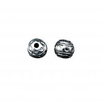 Zinc Alloy Jewelry Beads, Round, antique silver color plated, DIY Approx 1mm, Approx 