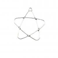 Zinc Alloy Star Pendant, antique silver color plated, DIY & hollow Approx 2mm, Approx 