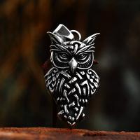 Stainless Steel Animal Pendants, 304 Stainless Steel, Owl, polished, vintage & DIY 