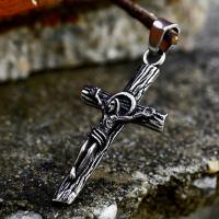 Нержавеющая сталь крест подвески, Нержавеющая сталь 304, Инсус крест, полированный, Винтаж & DIY продается PC