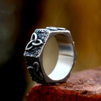 Titanium Steel Finger Ring, polished, vintage & for man, US Ring 