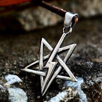 Stainless Steel Star Pendant, 304 Stainless Steel, polished, DIY & hollow 
