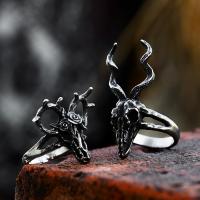 Titanium Steel Finger Ring, Sheep, polished, vintage & for man US Ring 
