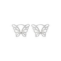 Messing Tropfen Ohrring, Schmetterling, Modeschmuck & für Frau & hohl, 16x21mm, verkauft von Paar