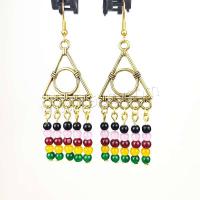 Fashion Fringe Earrings, Zinc Alloy, with Acrylic, gold color plated, fashion jewelry & for woman 