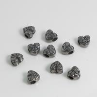 Edelstahl Perlen, 304 Edelstahl, Herz, Modeschmuck & DIY, 10x11mm, Bohrung:ca. 4mm, verkauft von PC