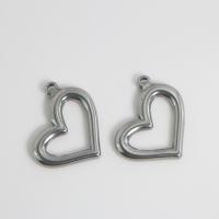 Stainless Steel Heart Pendants, 304 Stainless Steel, polished, fashion jewelry & DIY 