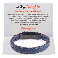 PU Leather Cord Bracelets, with 304 Stainless Steel, Unisex & with letter pattern Approx 7.5 Inch 