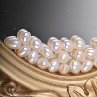 Half Drilled Cultured Freshwater Pearl Beads, Teardrop, DIY & half-drilled, white, 7mm 
