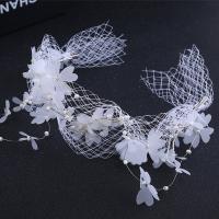 Ruban bijoux, tissu, avec Seedbead, bijoux de mode & pour femme, blanc Vendu par PC