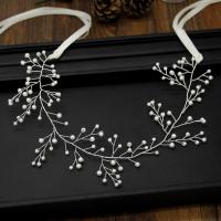 Headband, Zinc Alloy, with Plastic Pearl, fashion jewelry & for woman, white, 360mm 
