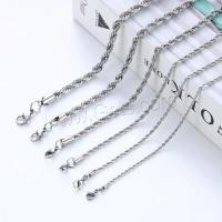 Stainless Steel Chain Necklace, 304 Stainless Steel, electrolyzation, polished  & for man, original color 