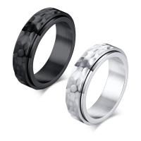 Stainless Steel Finger Ring, 304 Stainless Steel, Vacuum Ion Plating, fashion jewelry & for man 8mm 