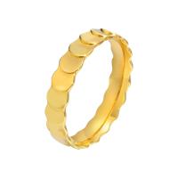 Stainless Steel Finger Ring, 304 Stainless Steel, Vacuum Ion Plating, fashion jewelry & for woman, golden, 4mm 