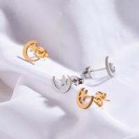 Zinc Alloy Stud Earring, Moon and Star, plated, fashion jewelry & for woman 